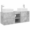 vidaXL Ensemble d'armoire de salle de bain 3 pc Gris b&eacute;ton