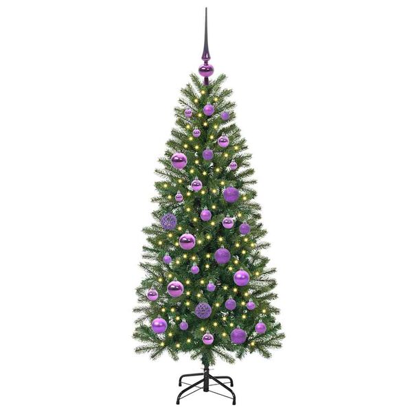 vidaXL Sapin de Noël artificiel avec 150 LED Vert 120 cm PE et PVC