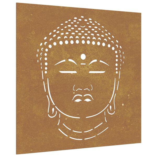 vidaXL D&eacute;coration murale jardin 55x55 cm motif de t&ecirc;te de bouddha