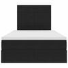 vidaXL Lit avec rangement et LED avec LED Noir 120 x 190 cm Velours