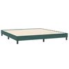 vidaXL Sommier &agrave; lattes de lit et matelas et LED vert fonc&eacute; 180x220cm velours