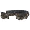 vidaXL Ensemble de canap&eacute; de jardin 12 pcs Gris et Gris fonc&eacute;