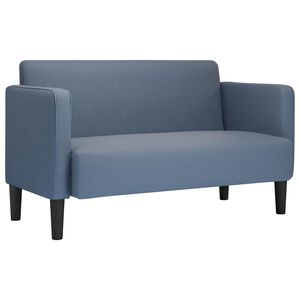vidaXL Canap&eacute; causeuse bleu 109 cm tissu velours c&ocirc;tel&eacute;