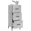 vidaXL Buffet Gris béton 34,5x34x90 cm Bois d'ingénierie