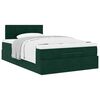 vidaXL Lit ottoman avec matelas vert fonc&eacute; 120x190 cm velours