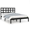 vidaXL Cadre de lit sans matelas noir 150x200 cm bois massif