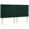 vidaXL T&ecirc;te de lit Vert fonc&eacute; 160x5x118/128 cm Velours