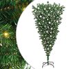 vidaXL Sapin de No&euml;l artificiel pr&eacute;-&eacute;clair&eacute; &agrave; l'envers avec ensemble de boules