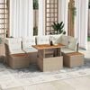 vidaXL Ensemble de canap&eacute; de jardin 10 pcs Beige Poly rotin