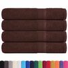 vidaXL Serviettes de sauna FROGN 4 pcs marron 80x200 cm 360 g/m²