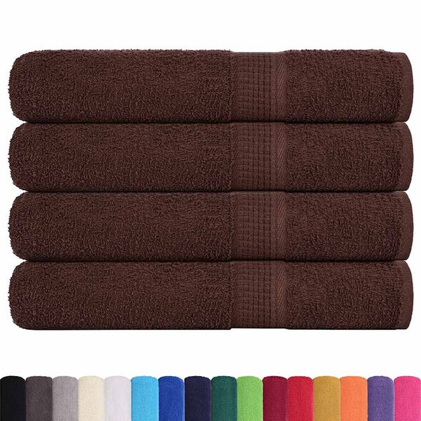 vidaXL Serviettes de sauna FROGN 4 pcs marron 80x200 cm 360 g/m²
