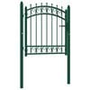 vidaXL Portail de cl&ocirc;ture EMMEN avec pointes en acier 103&nbsp;x&nbsp;97&nbsp;cm vert