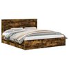 vidaXL Cadre de lit Ch&ecirc;ne fum&eacute; 180 x 200 cm Bois Ing&eacute;nierie