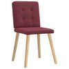 vidaXL Chaises &agrave; manger lot de 4 rouge bordeaux tissu