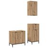 vidaXL Ensemble de mobilier de salle de bain 3 pcs Ch&ecirc;ne artisanal