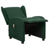 vidaXL Fauteuil de massage Vert foncé Tissu