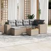 vidaXL Salon de jardin avec coussins 7 pcs beige r&eacute;sine tress&eacute;e