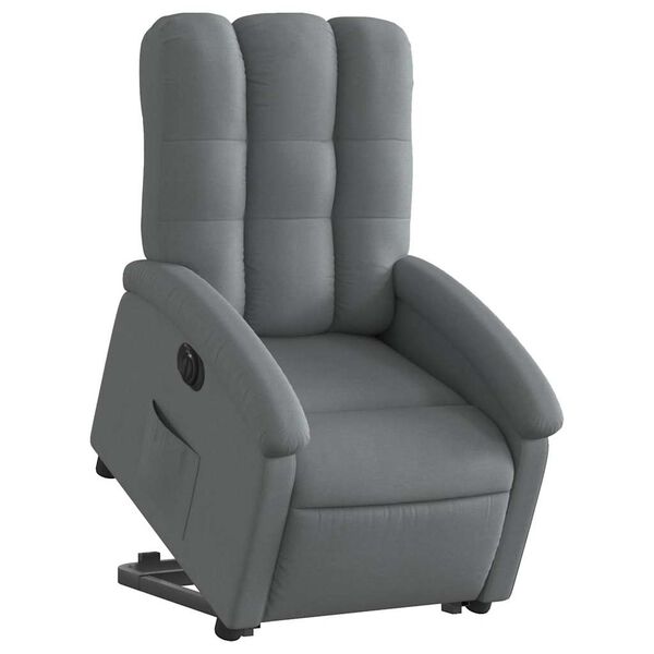 vidaXL Fauteuil inclinable &eacute;lectrique gris fonc&eacute; tissu