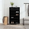 vidaXL Armoire &agrave; chaussures noir 60x35x105 cm bois d'ing&eacute;nierie