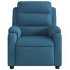vidaXL Fauteuil inclinable électrique bleu velours