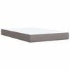 vidaXL Sommier &agrave; lattes de lit avec matelas taupe 120x190 cm tissu