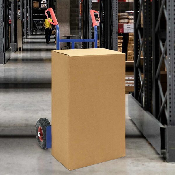 vidaXL Chariot à main Bleu et Rouge 57 x 46 x 113 cm Acier