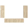 vidaXL Ensemble meuble TV 4 pcs Ch&ecirc;ne Sonoma Bois d'ing&eacute;nierie