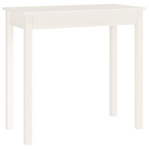 vidaXL Table console Blanc 80x40x75 cm Bois massif de pin