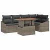 vidaXL Ensemble de canap&eacute; de jardin 6 pc Gris Poly rotin