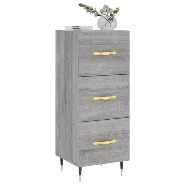 vidaXL Buffet Sonoma gris 34,5x34x90 cm Bois d'ingénierie