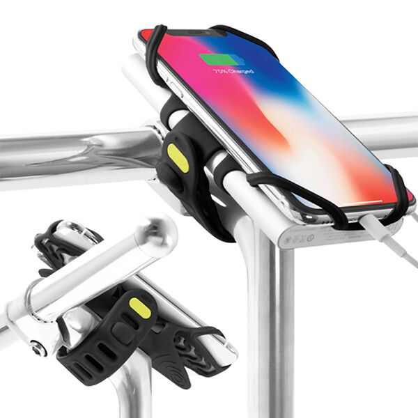 BoneCollection Support pour smartphone 2 en 1 Bike Tie Pro Noir