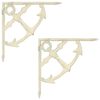 vidaXL Supports d'&eacute;tag&egrave;re murale 2 pc Blanc antique 21 x 21 x 3.5 cm