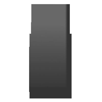 vidaXL Armoire latérale Noir brillant 60x26x60 cm Aggloméré