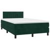 vidaXL Sommier &agrave; lattes de lit et matelas Vert fonc&eacute; 120x200cm Velours