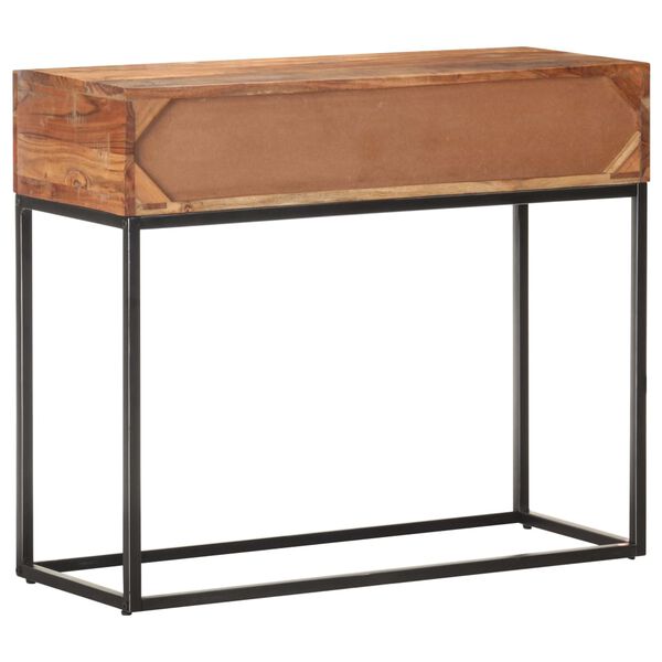 vidaXL Table console 90x35x75 cm Bois d'acacia brut
