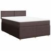 vidaXL Sommier &agrave; lattes de lit avec matelas Marron fonc&eacute; 140x190 cm