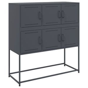 vidaXL Buffet anthracite 100,5x39x107 cm acier