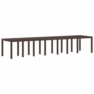 vidaXL Table de Jardin Marron 400 x 100 x 73 cm polyrotin