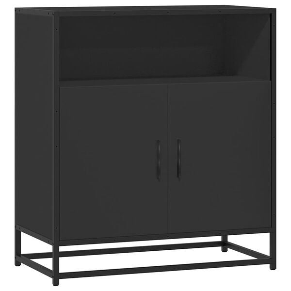 vidaXL Buffet noir 68x35x76 cm bois d'ing&eacute;nierie