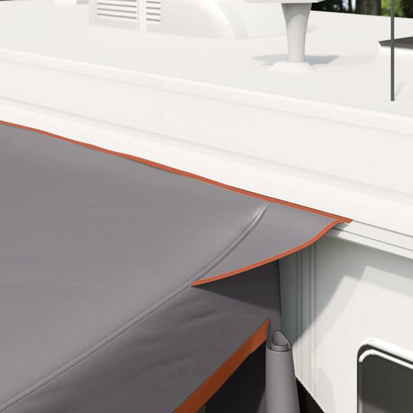 vidaXL Tente de hayon Gris et orange 285 x 255 x 245 cm taffetas