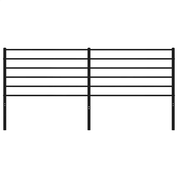 vidaXL Tête de lit métal noir 193 cm