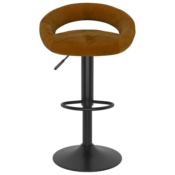 vidaXL Tabourets de bar lot de 2 marron velours