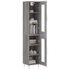 vidaXL Buffet haut Sonoma gris 34,5x34x180 cm Bois d'ing&eacute;nierie