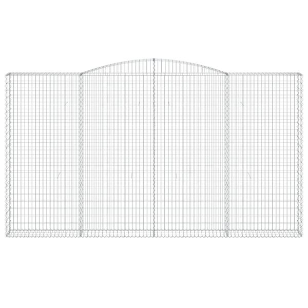 vidaXL Paniers à gabions arqués 5 pcs 400x30x220/240 cm Fer galvanisé