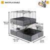 Ferplast Cage &agrave; lapins Multipla Double 107,5x72x96,5 cm Noir