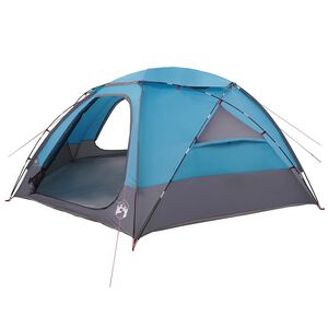 vidaXL Tente en d&ocirc;me avec housse imperm&eacute;able amovible Bleu