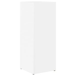 vidaXL Porte-parapluie Blanc 25 x 24,5 x 64 cm Bois d'ing&eacute;nierie