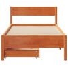 vidaXL Cadre de lit sans matelas cire marron 100x200cm bois pin massif