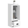 vidaXL Buffet haut blanc brillant 36x35,5x103,5 cm bois d'ing&eacute;nierie