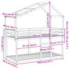 vidaXL Lit superposé sans matelas 90x190 cm bois de pin massif